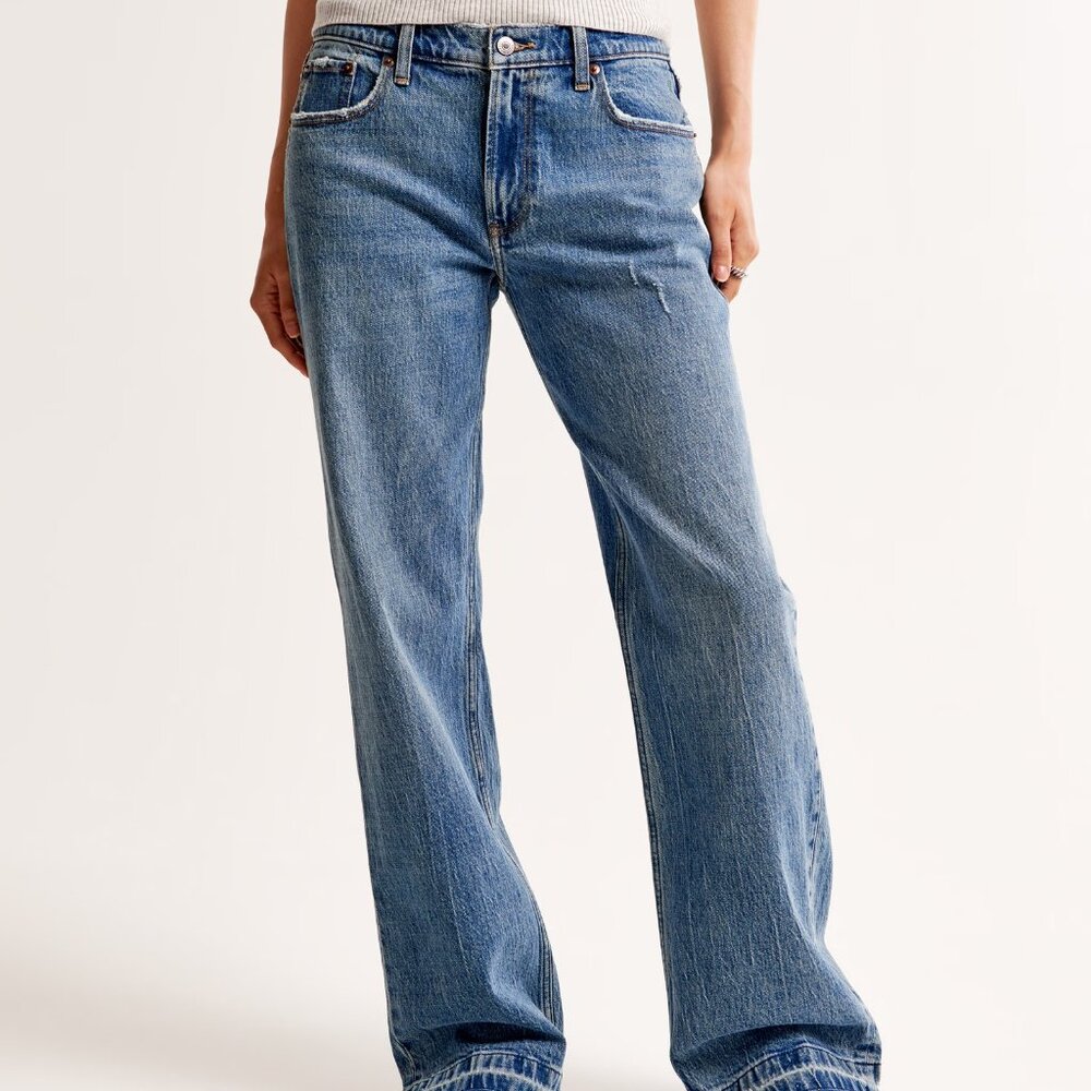 Abercrombie & Fitch Classic Blue Wide-Leg Jeans